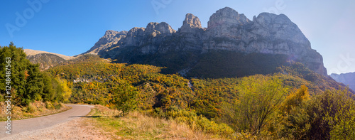 Panoramic view of the Astraka Mountains in the mountains of Epirus, Greece photo