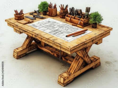 Wooden Drafting Table: Design Tools & Plans