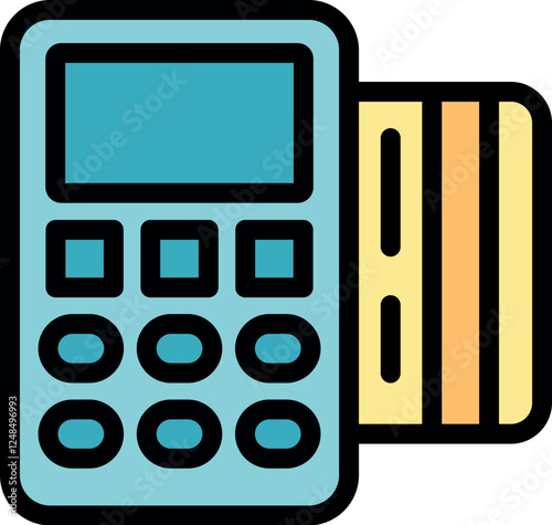 Credit card being processed by a pos terminal, showcasing modern banking technology and electronic payment methods