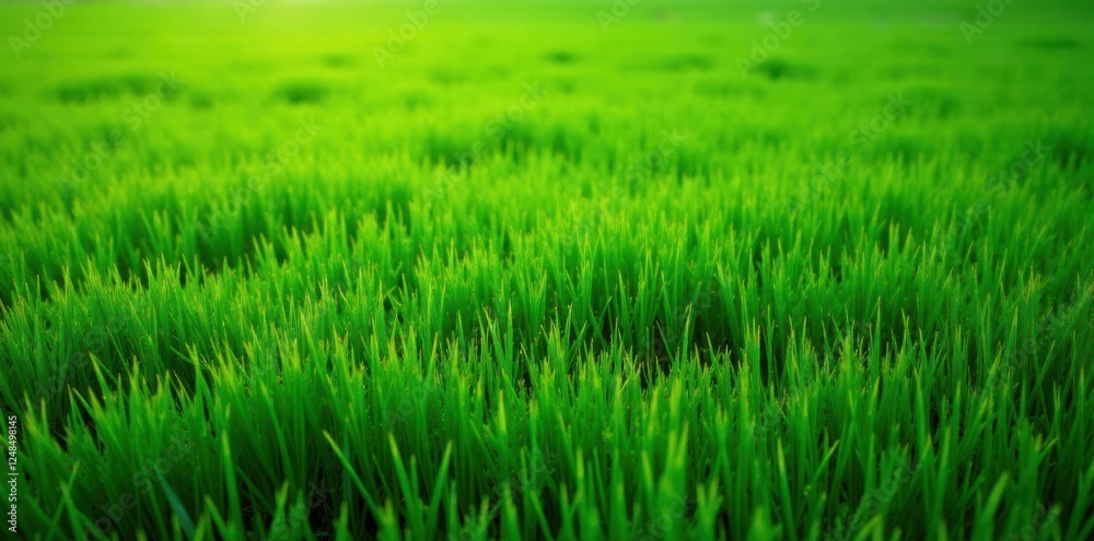 Lush green rectangular field, vibrant texture, green, environment, park