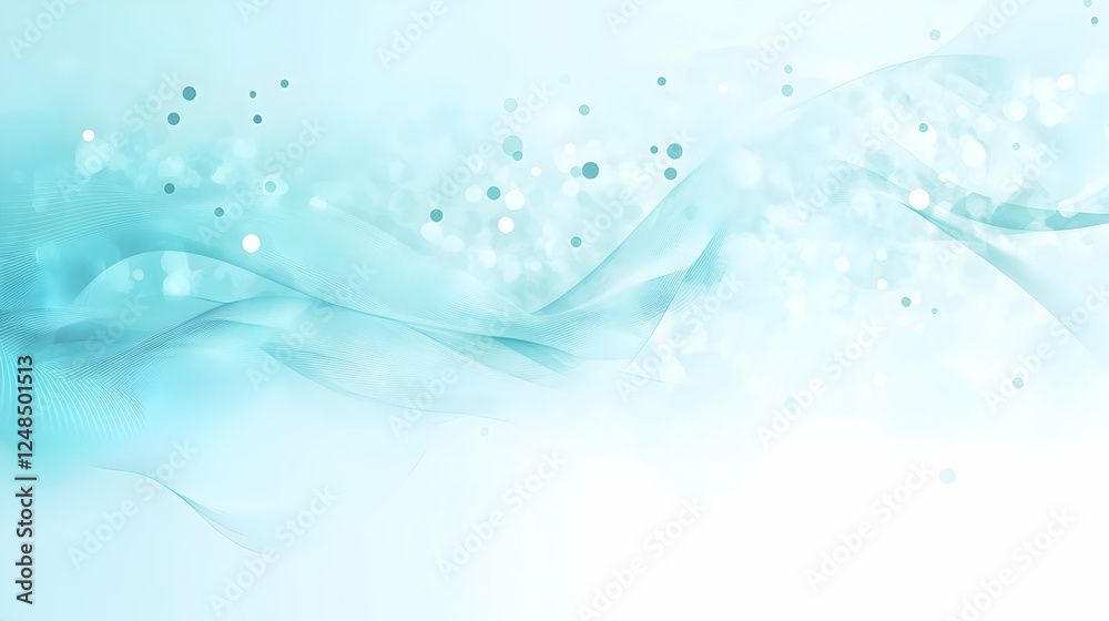 Abstract light blue waves, bokeh background, design element Abstract light blue waves, bokeh background, design element