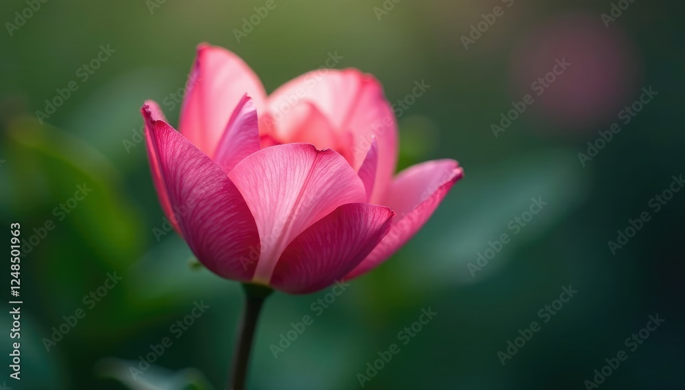 Delicate petals unfolding from a slender stem, petals, bloom Delicate petals unfolding from a slender stem, petals, bloom