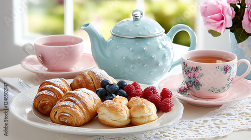  traditional tea party with pastries
