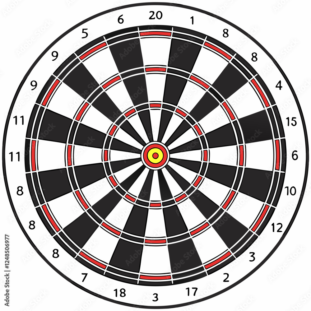 Concentric rings as target, scalable vector illustration for hunters, sports shooters, blowguns, archers, air rifles Concentric rings as target, scalable vector illustration for hunters, sports shooters, blowguns, archers, air rifles