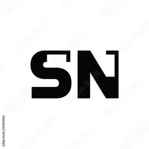 Free Download SN monogram logo design letter text name symbol monochrome logotype alphabet character simple logo - GFXLoad