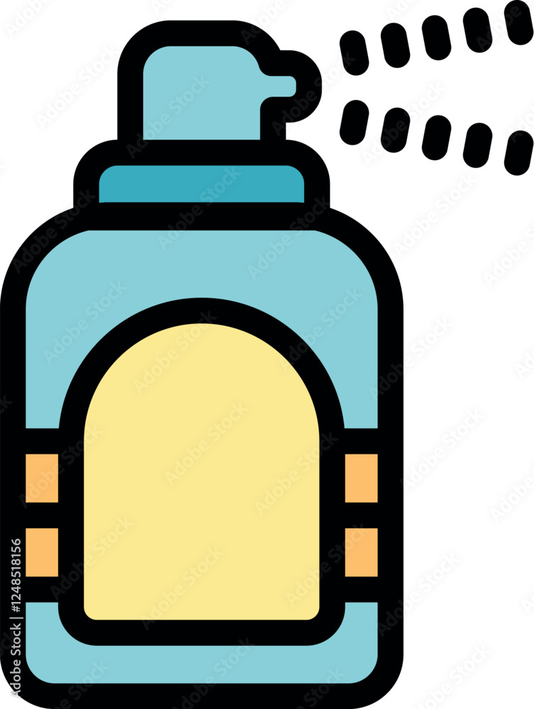 Obraz premium Spray bottle dispensing a fine mist of liquid, ideal for cosmetics, cleaning products, or air fresheners