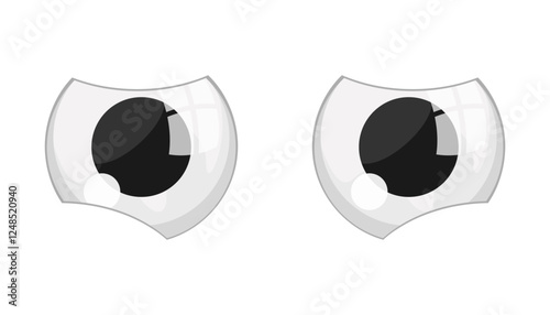 Toy plastic crying eyes, funny crying eyes, crying look.