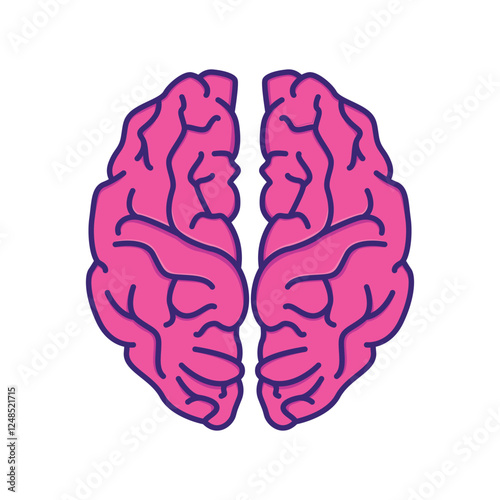 Brain Cartoon Icon Illustration