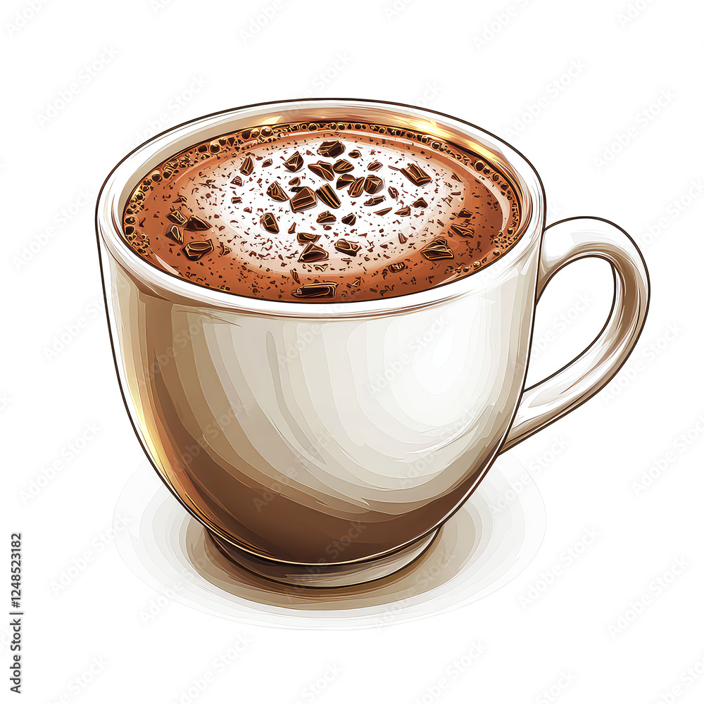 Obraz premium Indulge in a Luxurious Hot Chocolate: Creamy, Sweet, and Perfect for Cozy Moments