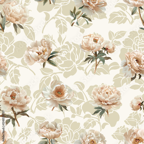 Lovely and Beautiful Spring Flowers Pattern for Fabric, Wallpaper, and More
