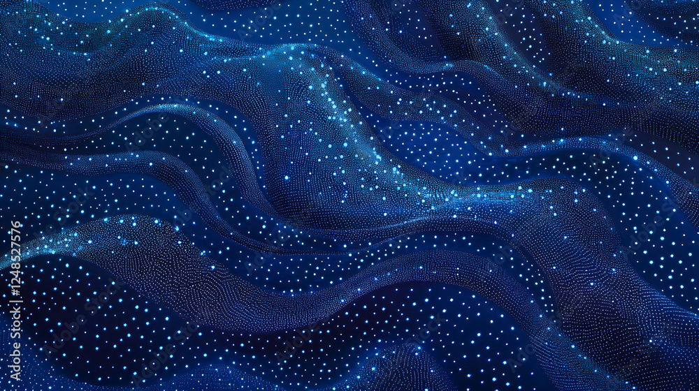 Obraz premium Smooth, flowing neon waves in blue and pink, creating a dynamic and futuristic look.