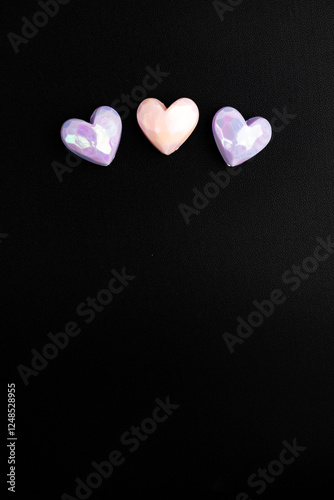 crystal love sign heart romance valentine symbol isolated vertical black background