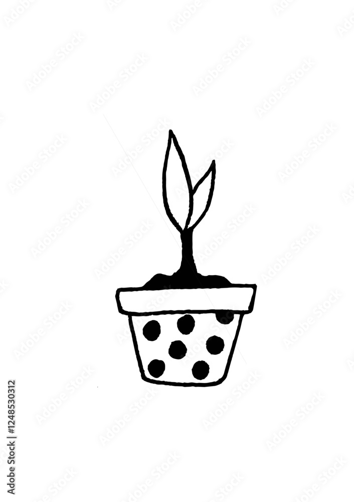 vector illustration of a flower pot vector illustration of a flower pot
