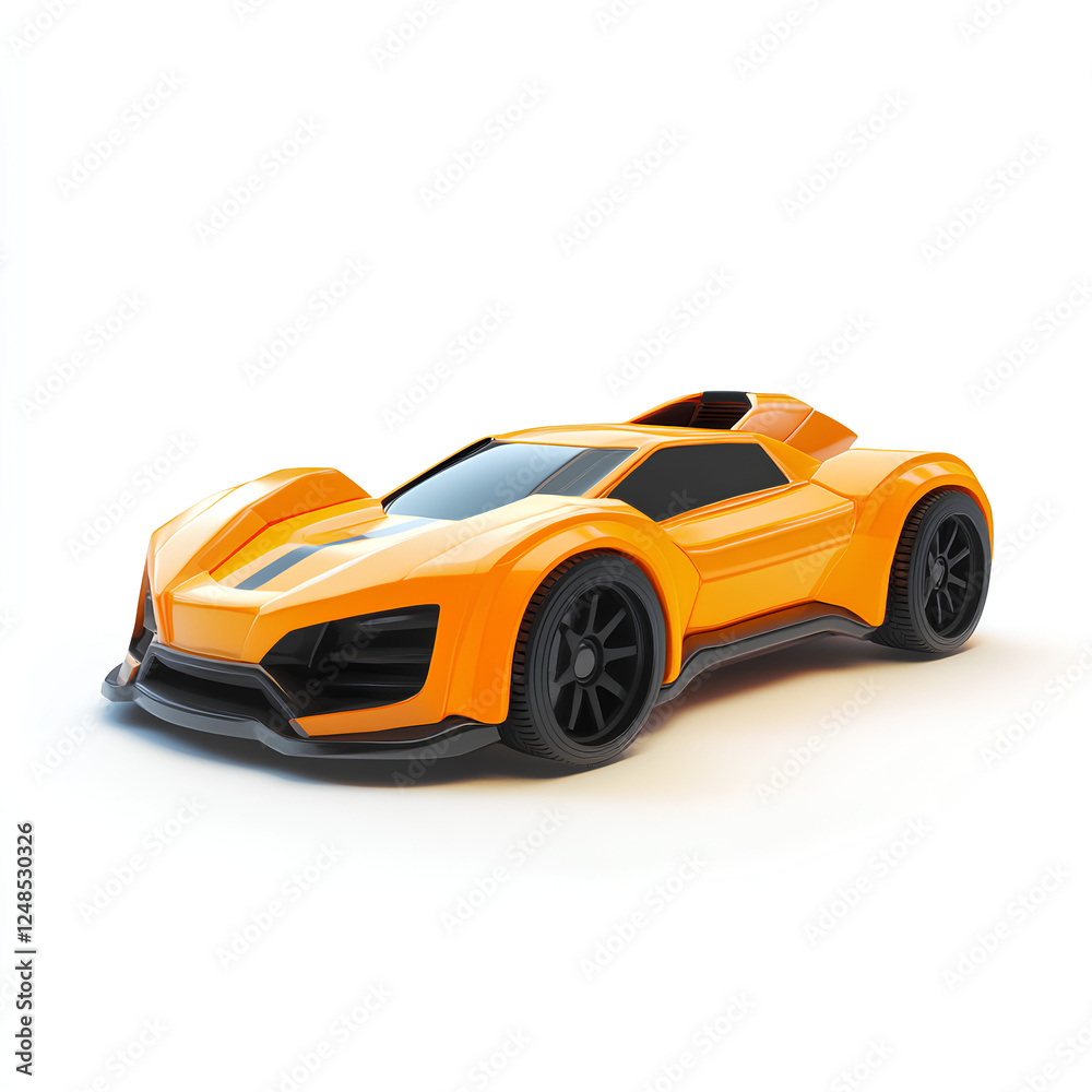 Fototapeta premium Sports car, illustration, icon, element, white background 
