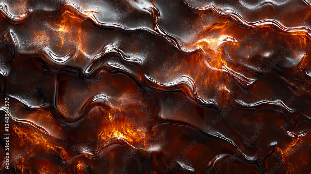 Dynamic embossed background with fiery molten lava textures in black and orange Dynamic embossed background with fiery molten lava textures in black and orange