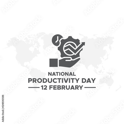 National Productivity Day background template. Perfect for banners, cards, posters, and social media . Vector design, Vector illustration of National Productivity Day social media feed template