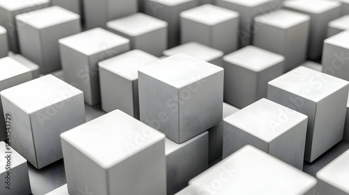 Grey cubes abstract background, design texture