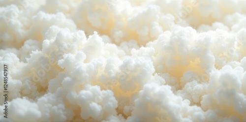 Luxurious white wool; dense, plush pile Soft focus , wool background, macro, blanket