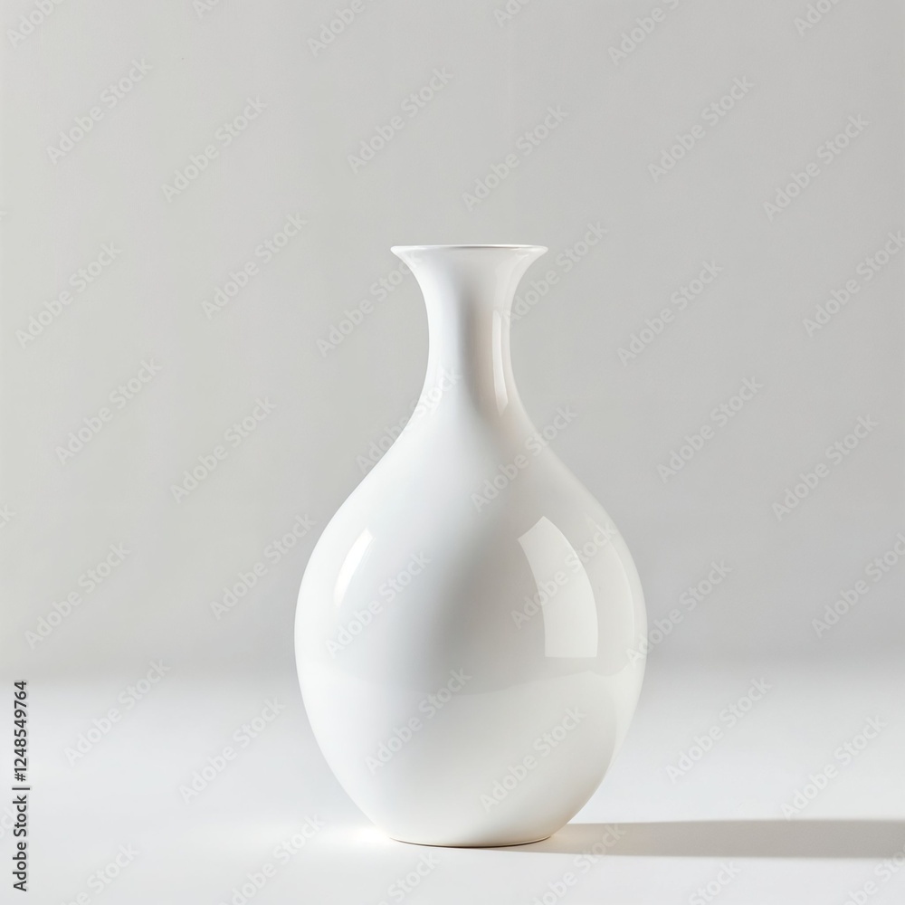 3D Vase Model on Minimal White Background 3D Vase Model on Minimal White Background