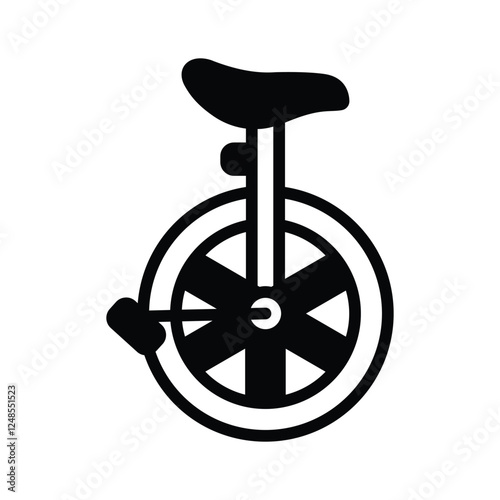 A unicycle representing balance, skill, and circus performances