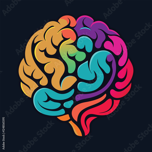 human brain vector illustration