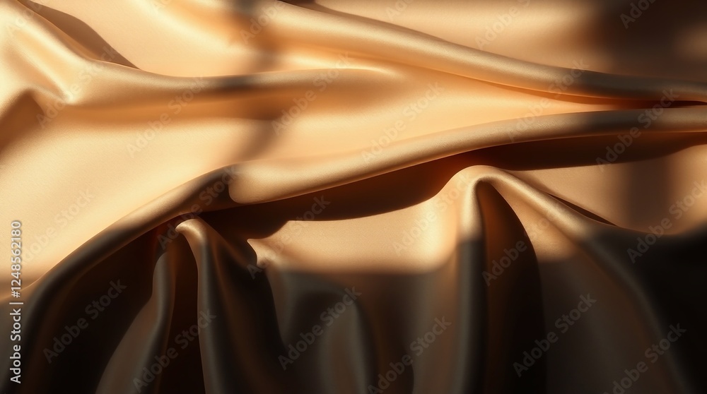 Fototapeta premium Silk fabric background. Wallpaper, texture with space for text.