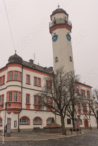 Obraz na płótnie Neugotisches Rathaus in Hof w salonie
