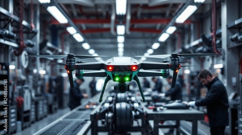 Wallpaper Mural A high-tech modern drone hovers Torontodigital.ca