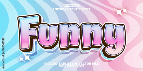 New funny editable text effect in modern trend style