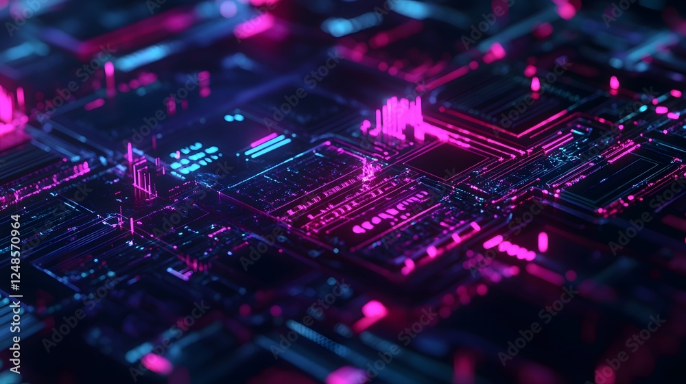 Vibrant Dynamic Abstract Composition