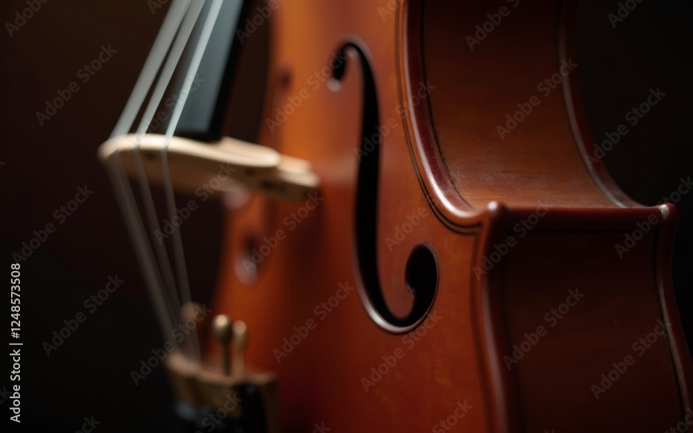 Close-up of a beautifully crafted violin, highlighting its elegant curves and craftsmanship. Close-up of a beautifully crafted violin, highlighting its elegant curves and craftsmanship.