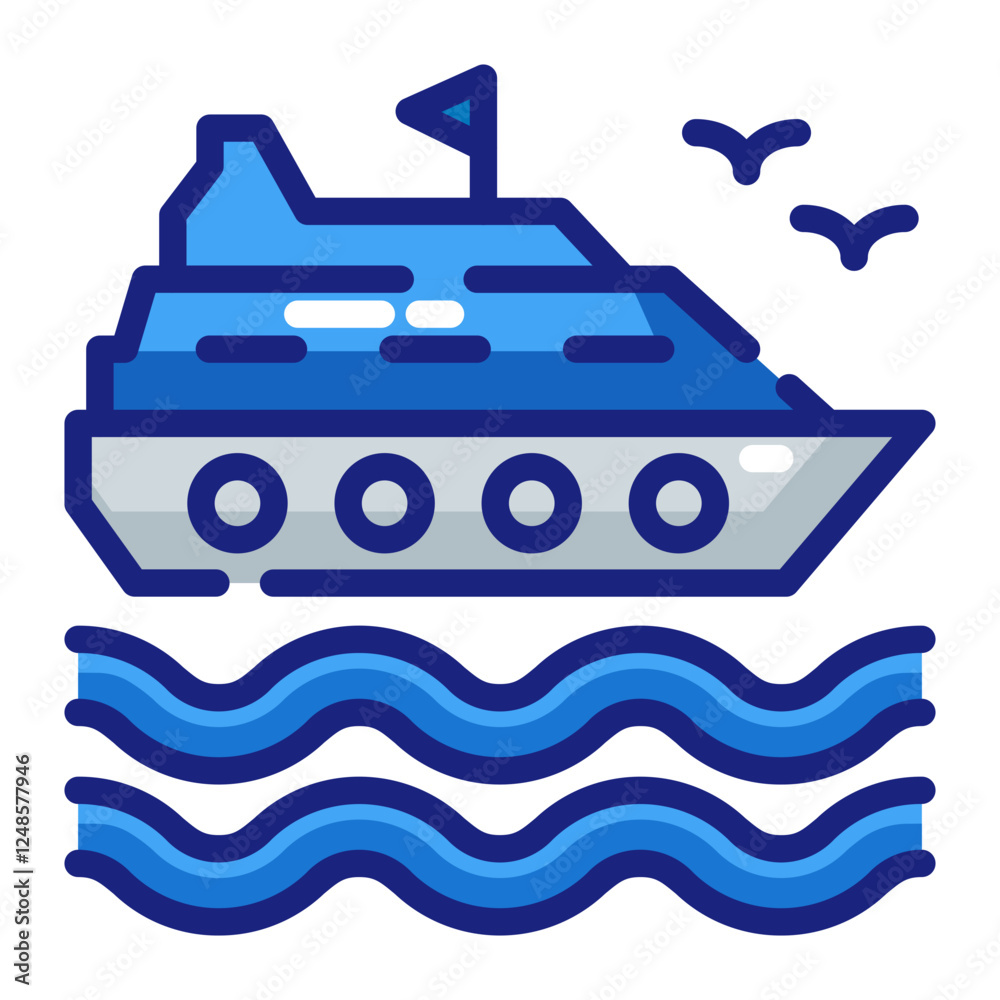 Cruise Ship Sailing in Caribbean Waters Cruise Ship Sailing in Caribbean Waters