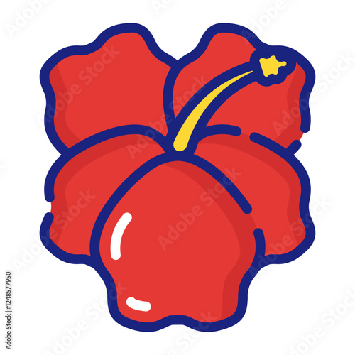 Flor de Maga with Vibrant Red Petals