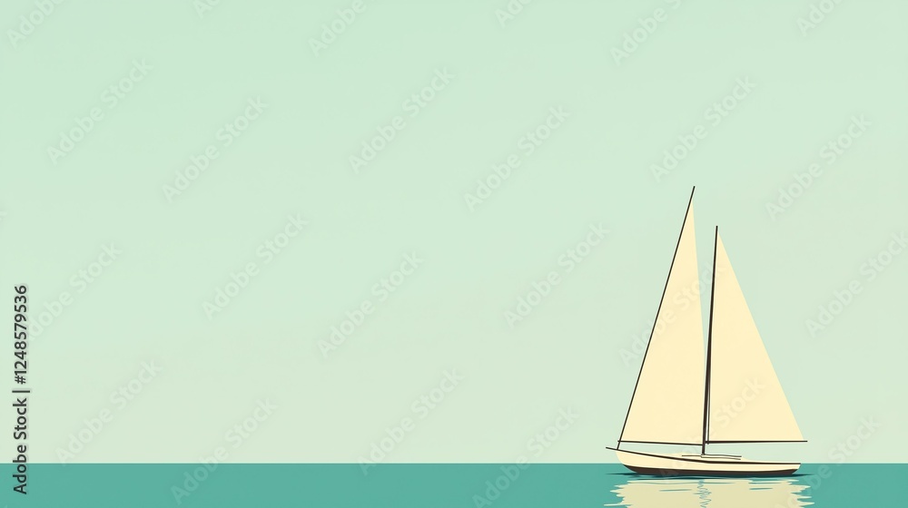 Sailboat on Calm Waters Sailboat on Calm Waters