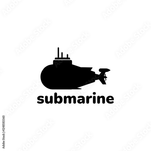 Submarine Logo Design Vector Modern Simple