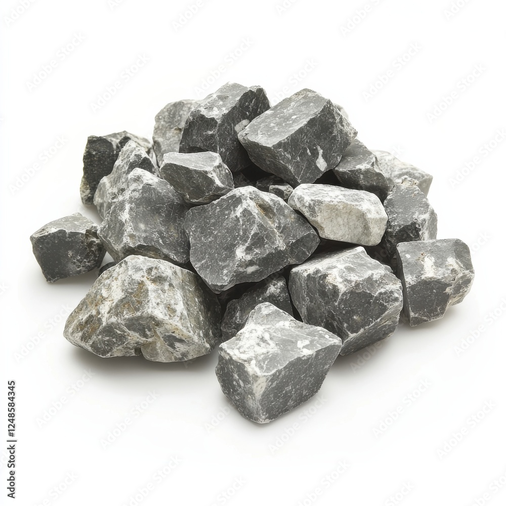 Isolated Clean Shot of Mineral Pile on White Background Isolated Clean Shot of Mineral Pile on White Background