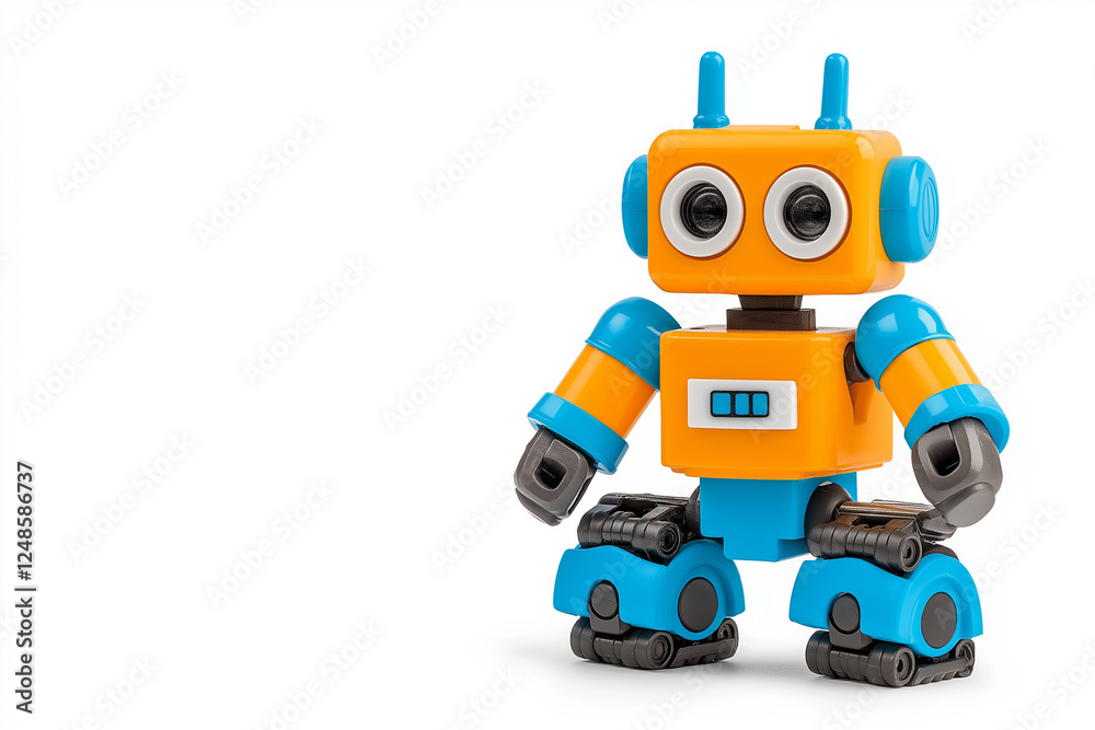 Toy robot, isolated on white background Toy robot, isolated on white background