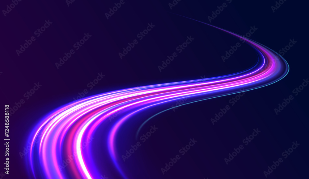 Neon stripes in the form of drill, turns and swirl. Speed of light concept background. Abstract background rotational border lines, png, effect, wave,neon,line. Neon stripes in the form of drill, turns and swirl. Speed of light concept background. Abstract background rotational border lines, png, effect, wave,neon,line.