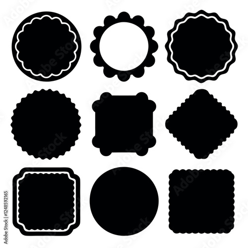 Vector Set of Ornate Decorative Shapes for Design