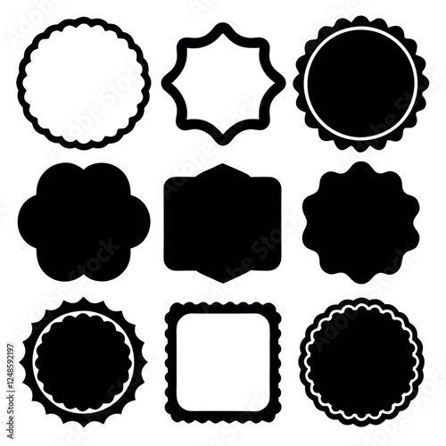 Vector Set of Ornate Decorative Shapes for Design