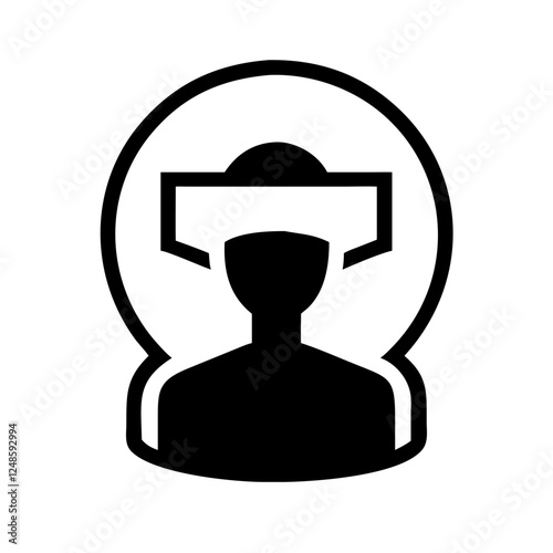 Person Falling into a Hole with Bandaged Head