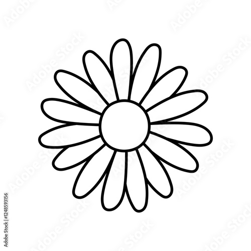 Flower icon vector. Garden illustration sign. Flora symbol or logo.