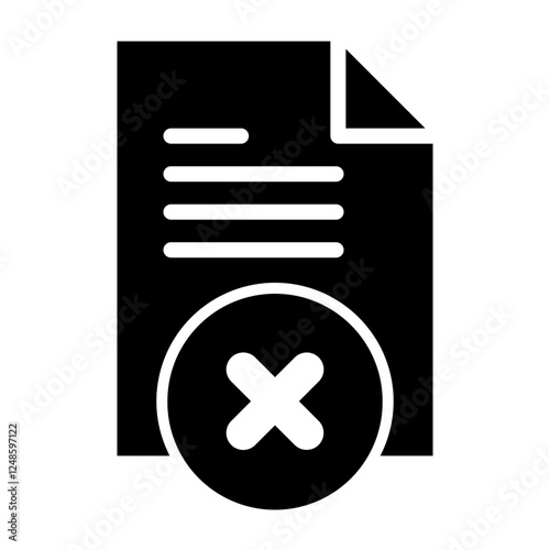 Rejection Vector Glyph Icon Design