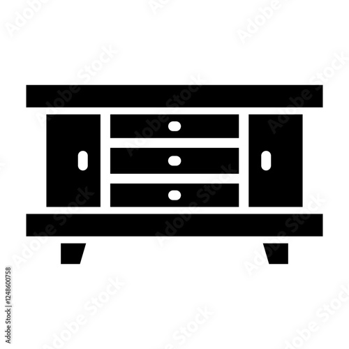 Drawer Vector Glyph Icon Design