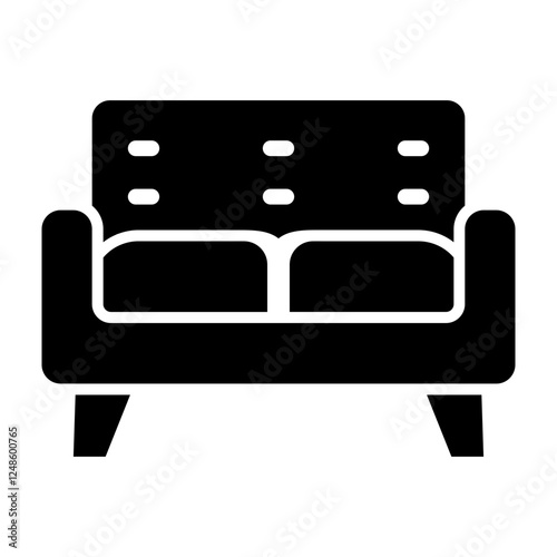 Couch Vector Glyph Icon Design