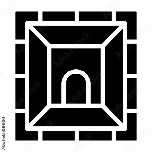 Hallway Vector Glyph Icon Design