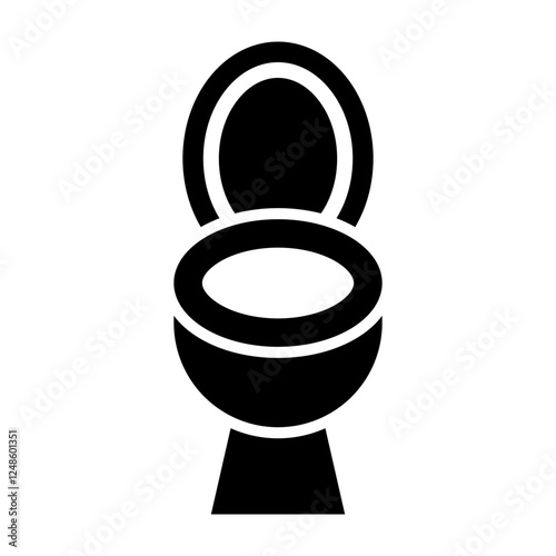 Toilet Vector Glyph Icon Design