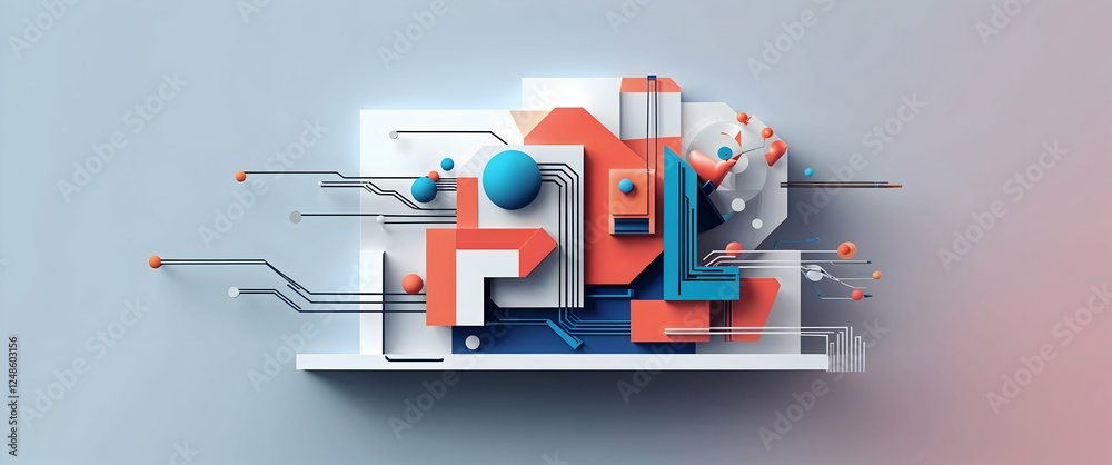 Abstract hexagon background in style Abstract hexagon background in style