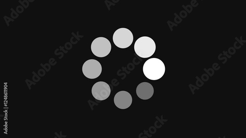 Monochrome Animated Loading Circle Design