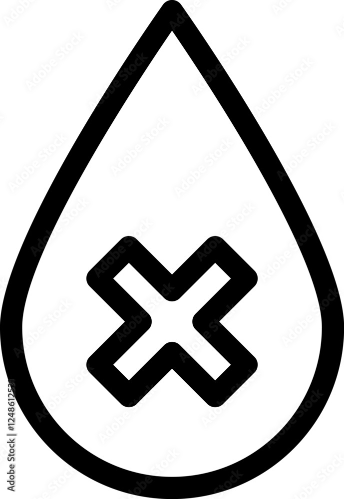 Obraz premium x water icon